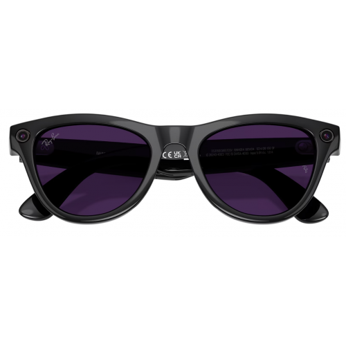 Умные очки Ray-Ban Meta* Skyler Gen 2 Shiny Black, Фотохромные линзы Clear to Amethyst Transitions (RW4014)